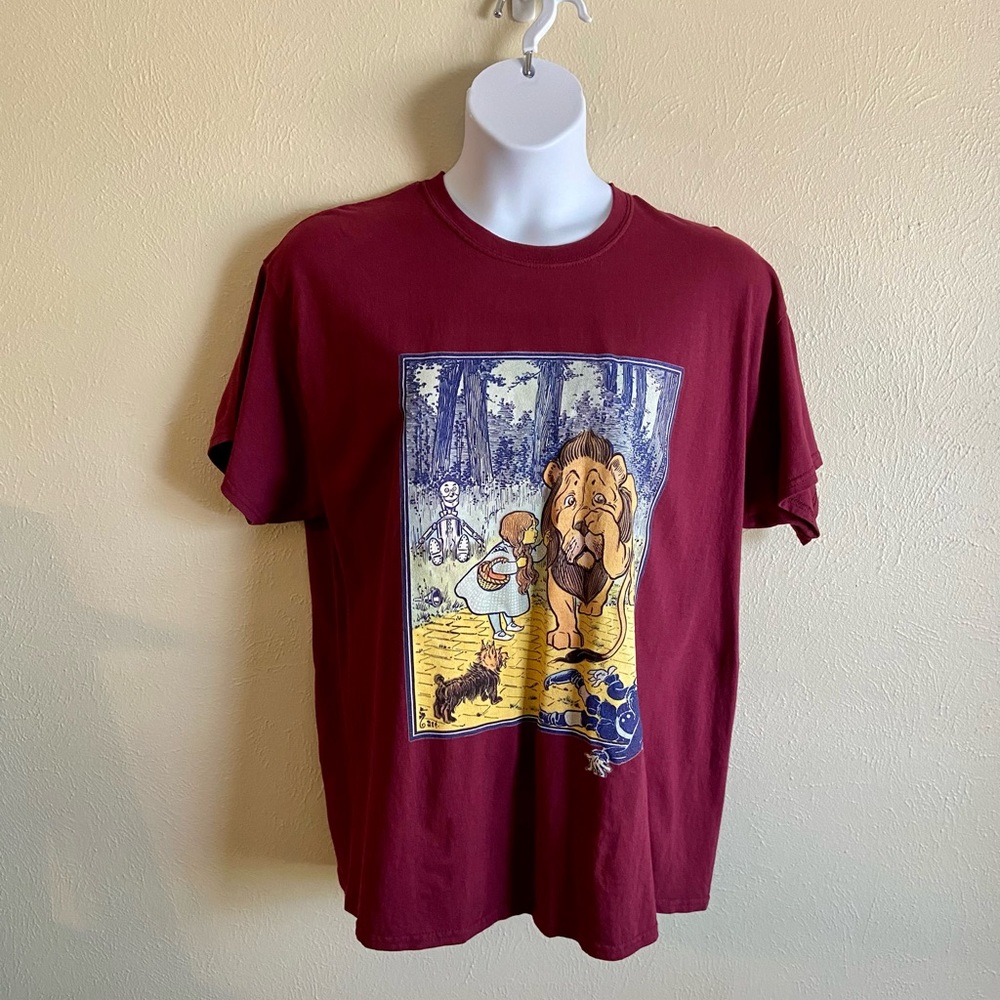 Maroon Wizard of Oz Book Tee Shirt